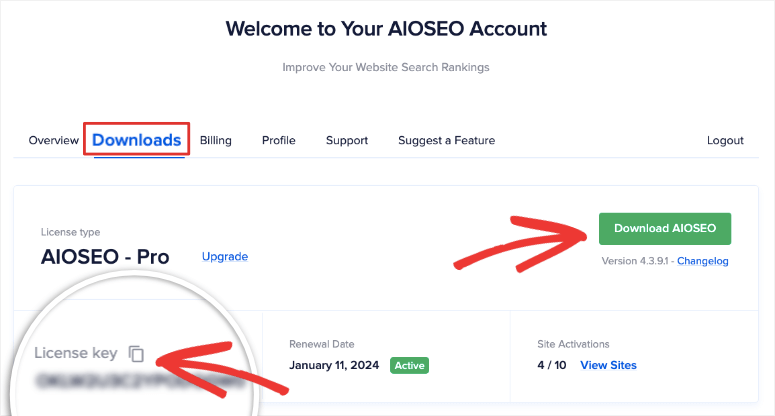 Télécharger le plugin AIOSEO pro - IsItWP - Détecteur de thèmes WordPress gratuit Download AIOSEO pro plugin