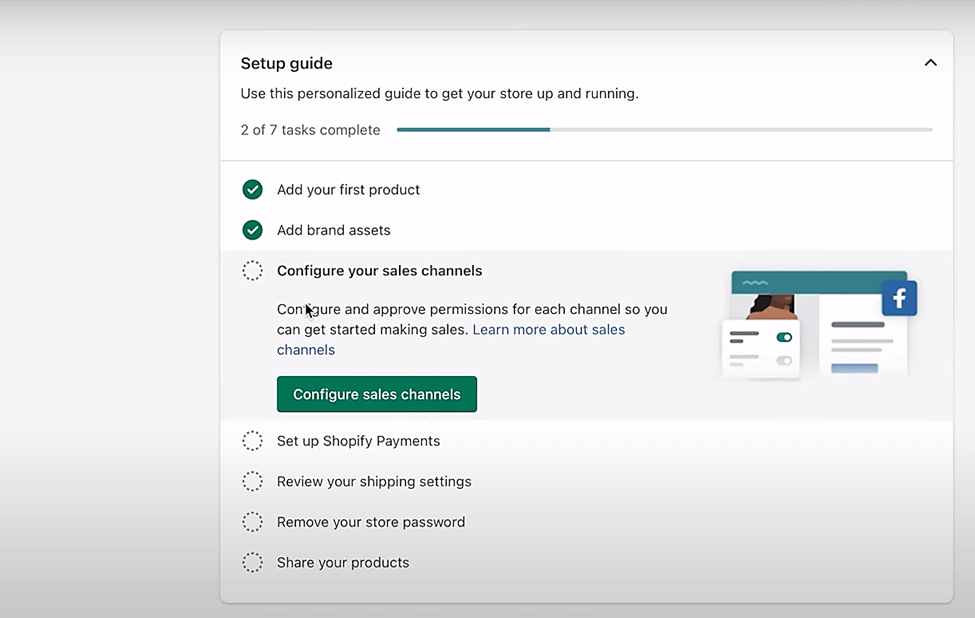 Shopify Başlangıç Planı sosyal medya satış entegrasyonları.