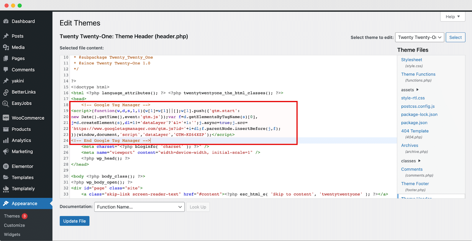 Google เครื่องจัดการแท็ก Google Tag Manager