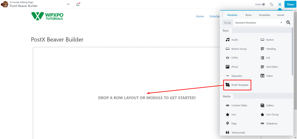 PostX Beaver Builder の統合: Beaver Builder 12 で Gutenberg ブロックを使用する Use PostX Template in Beaver Builder