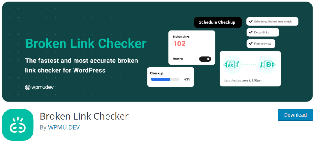 Broken Link Checker de la WPMU DEV