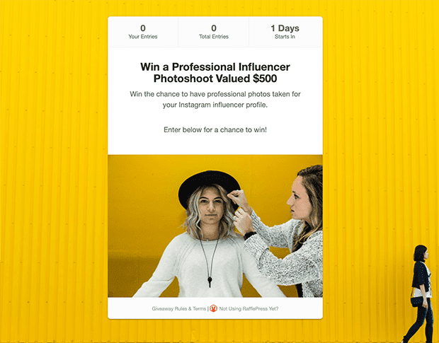 ラッフルプレスインスタグラムプレゼントmin SeedProd RafflePress giveaway landing page