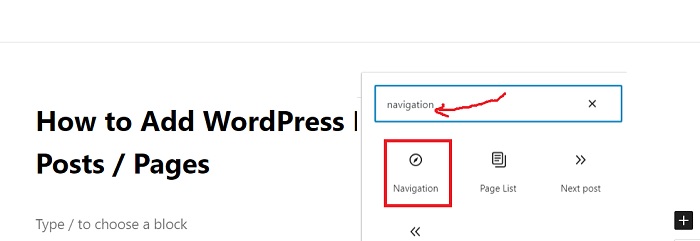 la navigation