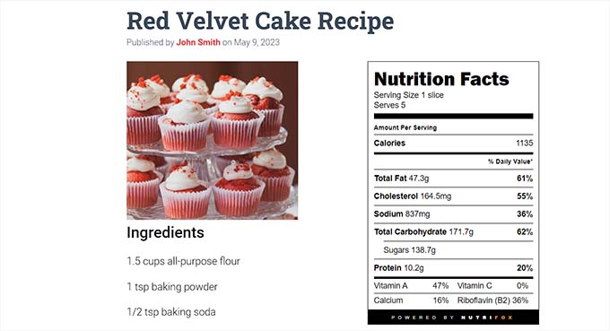 ดูตัวอย่างฉลากข้อมูลโภชนาการ Preview for nutrition facts labels