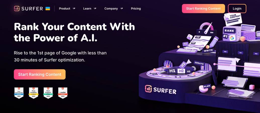 Surfer SEO - Herramientas de redacción de contenido
