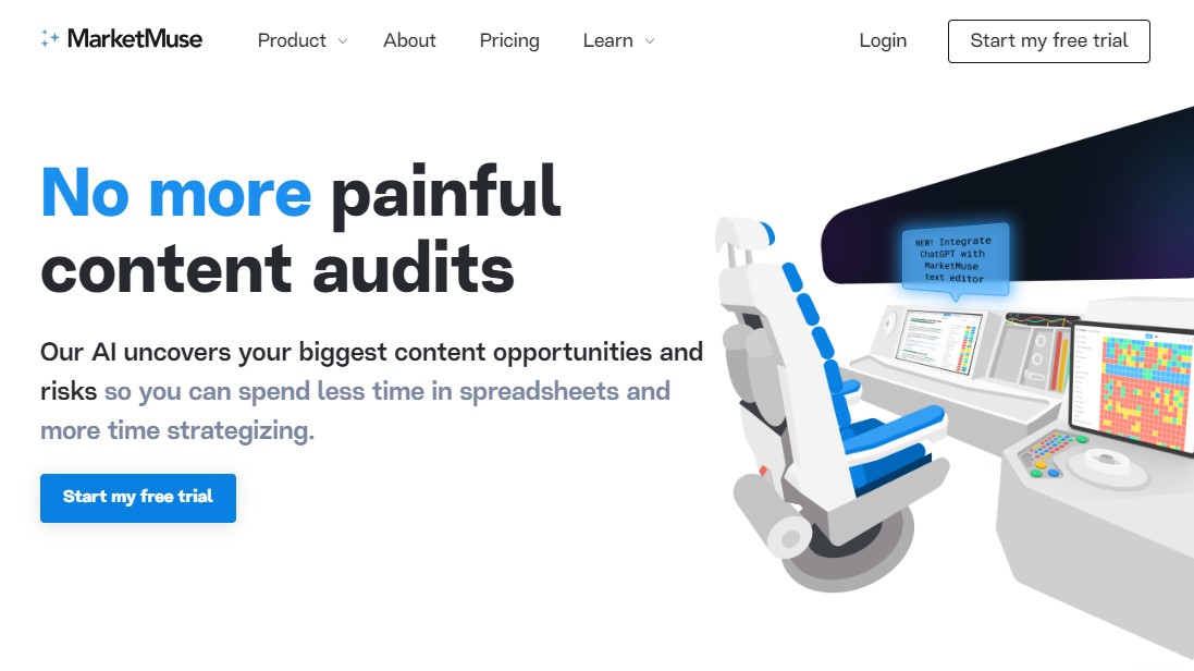 MarketMuse - Software de SEO con IA
