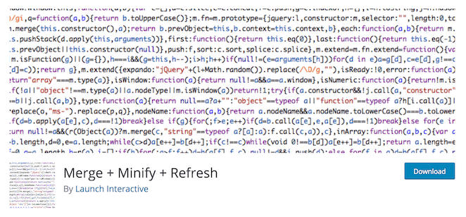 ปลั๊กอิน Merge + Minify + Refresh