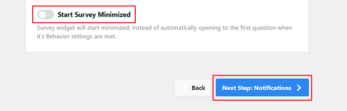เปิดใช้งานตัวเลือกแบบสำรวจที่ย่อเล็กสุด Enable minimized survey option