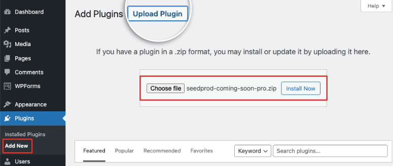 在 WordPress 中上傳插件 - IsItWP - 免費 WordPress 主題檢測器 upload a plugin in wordpress