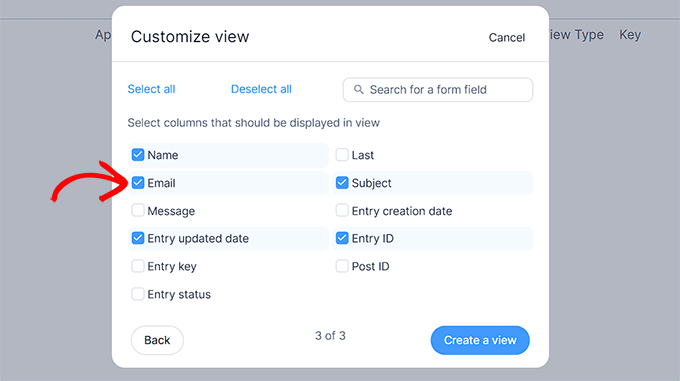 Personalizza le viste Customize Views
