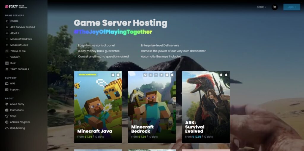 servidores de juegos