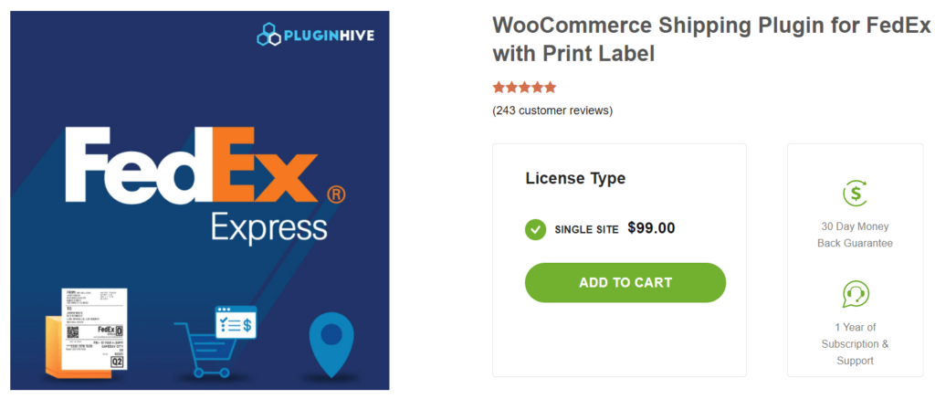 Najlepsze wtyczki wysyłkowe WooCommerce 4 WooCommerce Shipping Plugin for FedEx