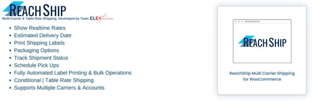 Najlepsze wtyczki wysyłkowe WooCommerce 3 ReachShip WooCommerce Shipping Plugin