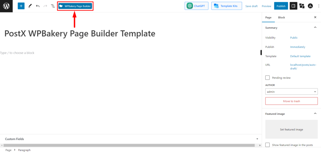 Jak używać bloków Gutenberga w WPBakery Page Builder z integracją PostX 11 Launching WPBakery Page Builder