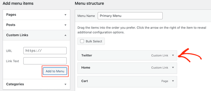 Hinzufügen sozialer Links zu einer WordPress-Website Adding social links to a WordPress website