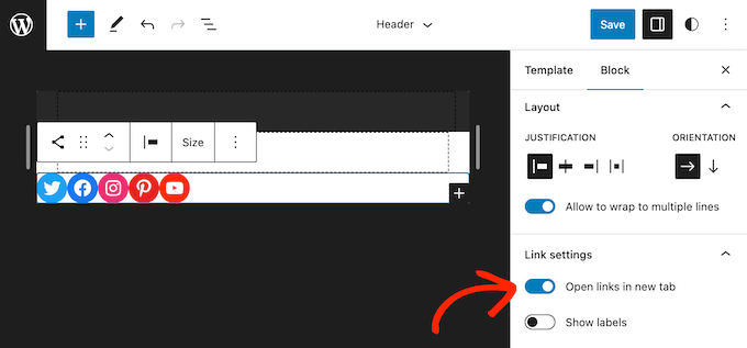 Website-Links in einem neuen Browser-Tab öffnen Opening website links in a new browser tab