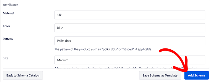 Adăugați alte detalii și faceți clic pe butonul Adăugare schemă Add other details and click Add Schema button