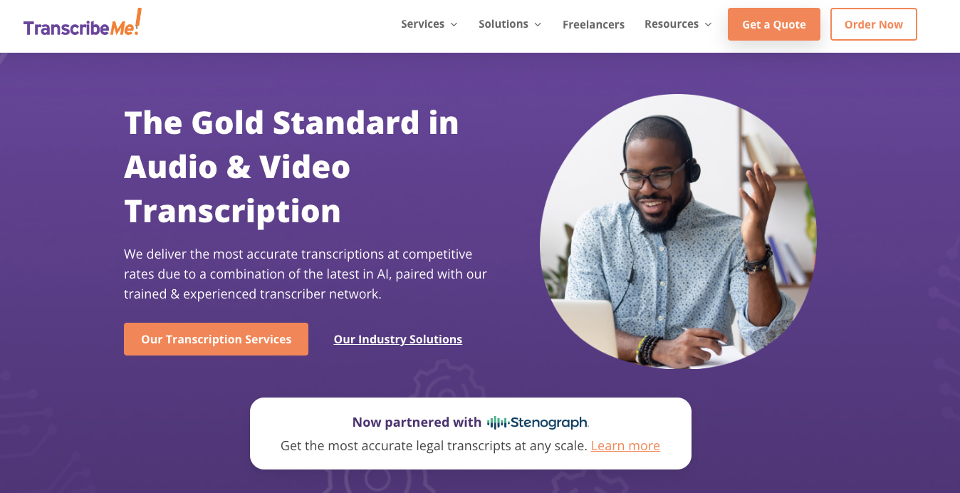 TranscribeMe — один из самых универсальных сервисов транскрипции для WordPress.