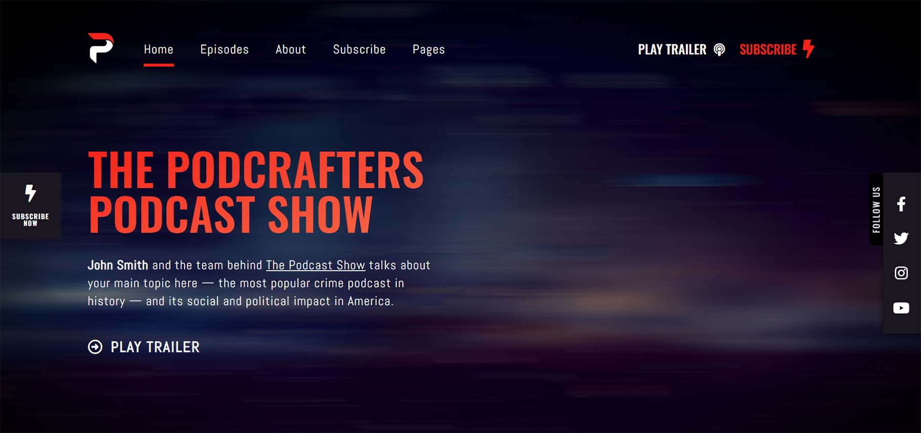 Podcrafter ، موضوع بودكاست WordPress
