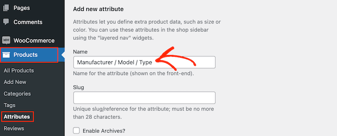 Добавление атрибутов товара в интернет-магазин Adding product attributes to an online store