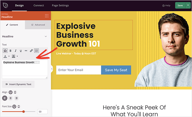 sayfa başlığını özelleştir SeedProd Customize page headline