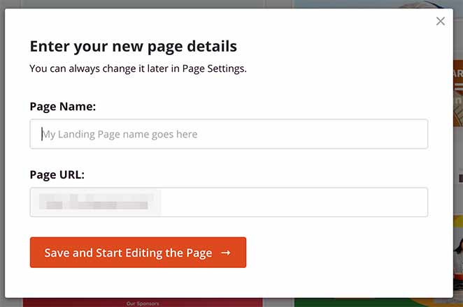 açılış sayfasıadı SeedProd landing page name