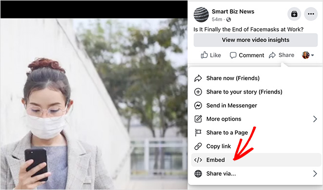 paylaşfacebookvideoembed SeedProd Share Facebook video for embed option