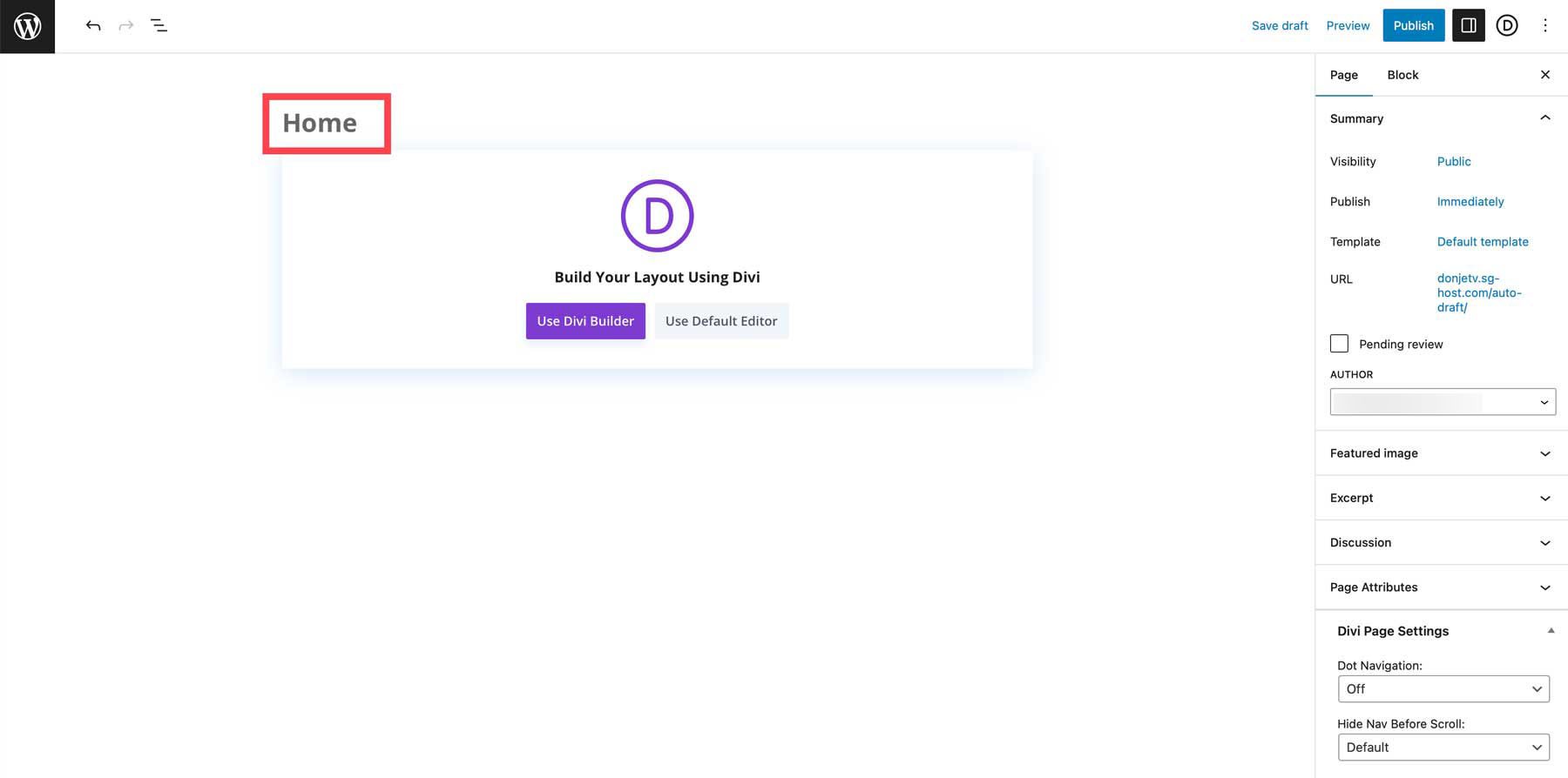 قم بتسمية صفحة WordPress الخاصة بك