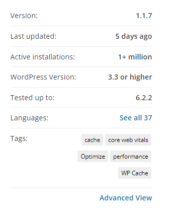 wp самая быстрая установка кеша