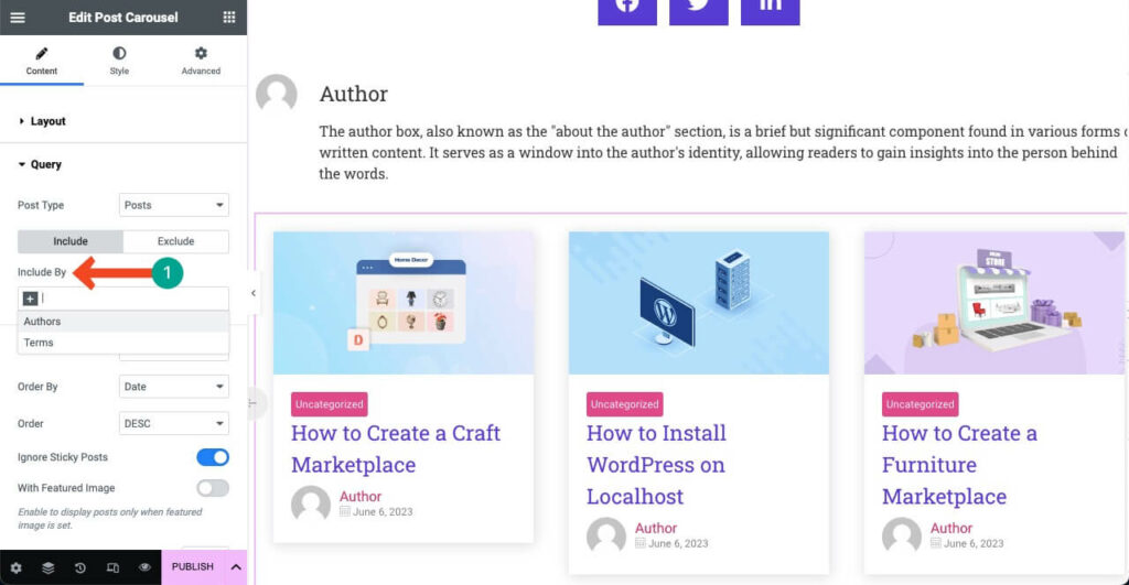 HappyAddons 22 ile Elementor Free'de Blog Yazısı Şablonu Nasıl Oluşturulur Add Queries to Publish Related Post on Blog Post Templates