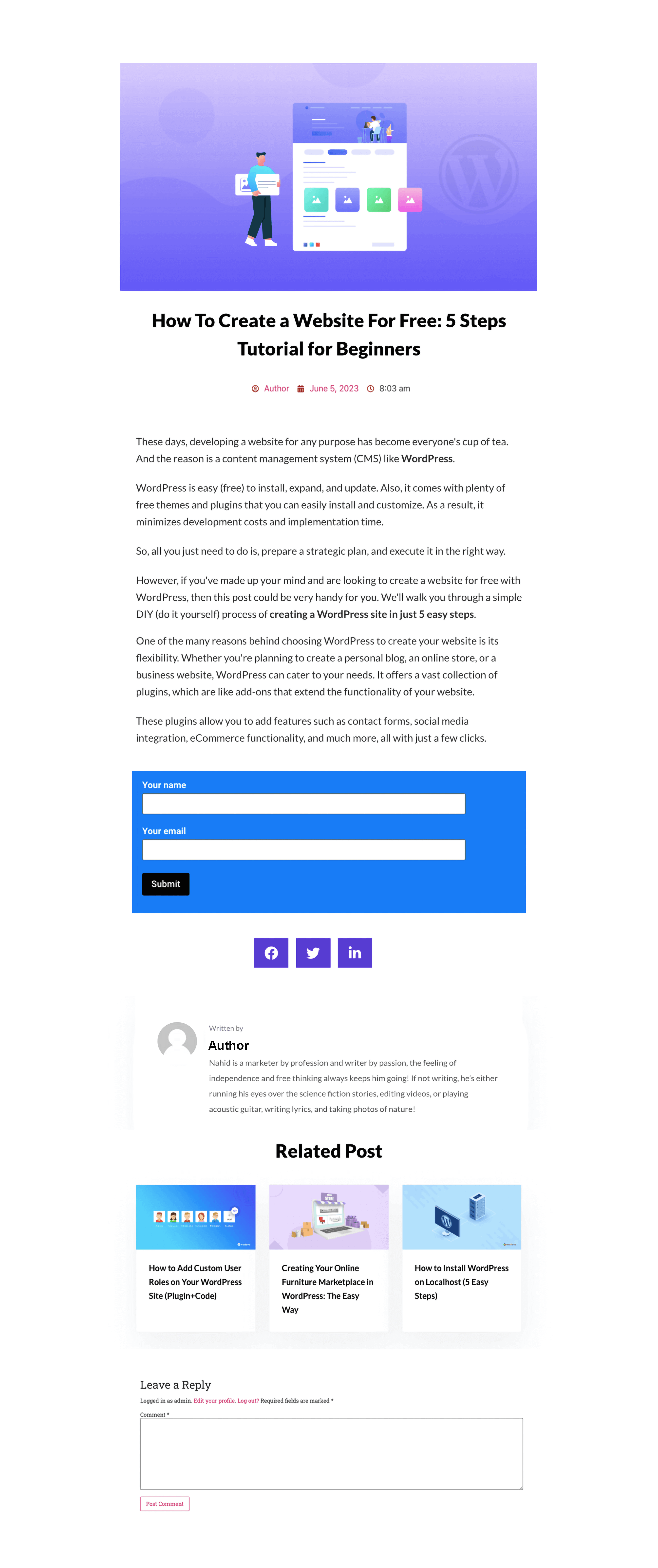 HappyAddons 26 ile Elementor Free'de Blog Yazısı Şablonu Nasıl Oluşturulur Preview the Single Blog Post Template