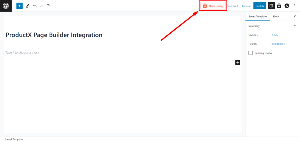 ProductX 페이지 빌더 통합: Elementor, Divi, Oxygen 및 Beaver 5 Selecting ProductX Block Library