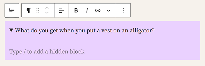 詳細ブロックの使用 Using Details block