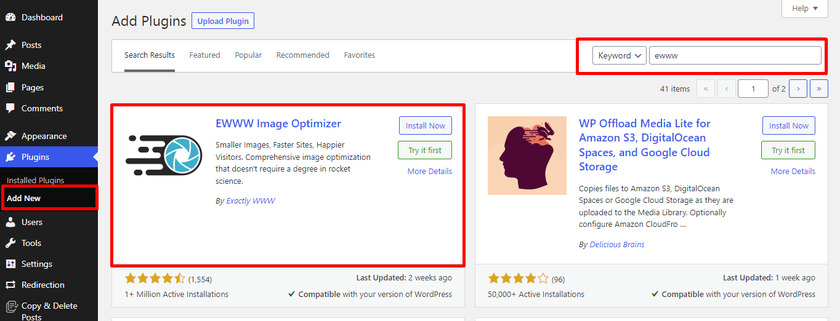 instale-e-ative-ewww-plugin