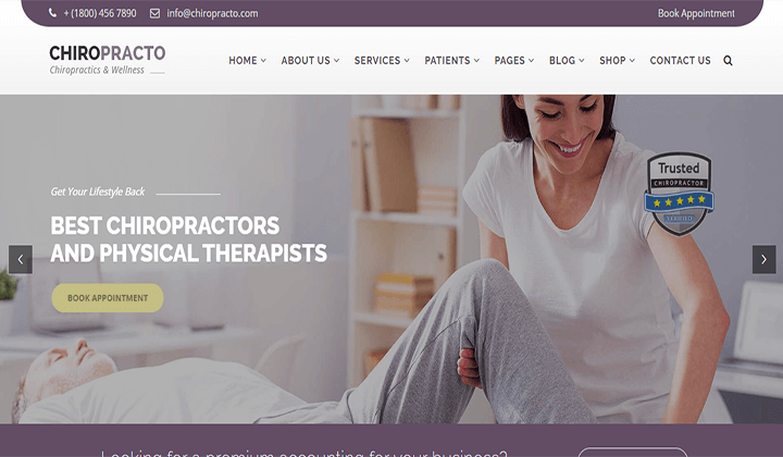Fizyoterapi Web Siteleri için 9+ En İyi WordPress Temaları 2023 11 chiropracto 231