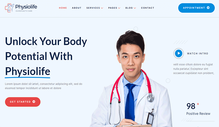 Fizyoterapi Web Siteleri için 9+ En İyi WordPress Temaları 2023 12 physiolife 15