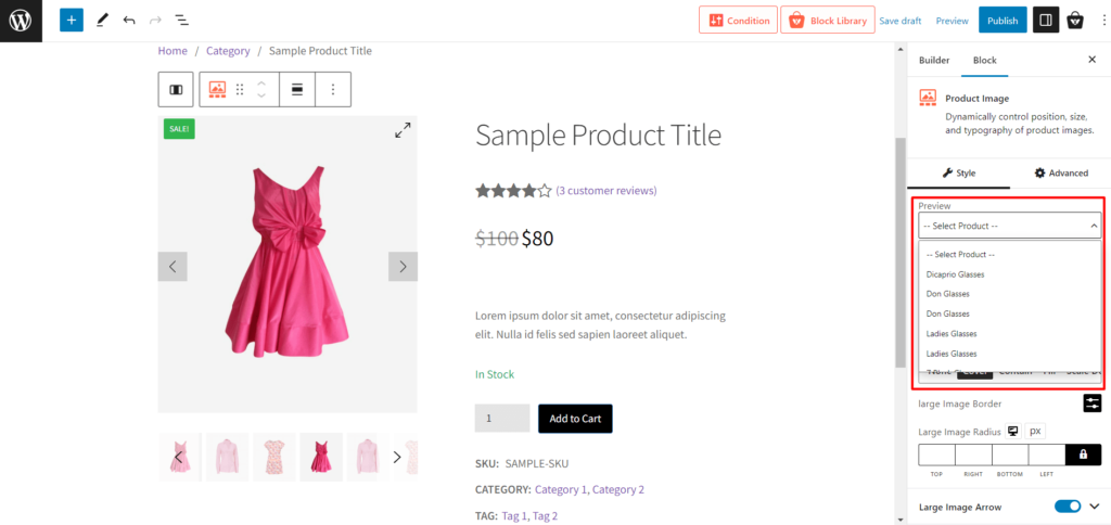 Come configurare i prodotti WooCommerce Upsell (aumentare le entrate dell'e-commerce) 9 select your desired product