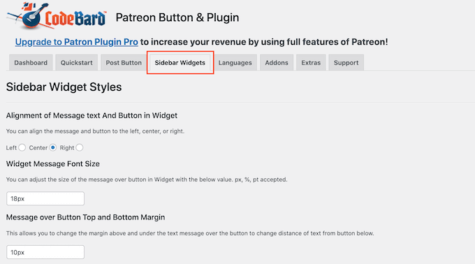 Adicionando um botão do Patreon à barra lateral do WordPress Adding a Patreon button to the WordPress sidebar