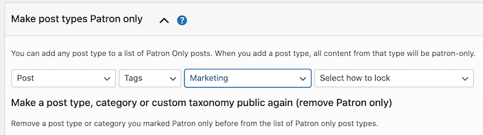 Restringindo tags para membros do Patreon no WordPress Restricting tags to Patreon members in WordPress