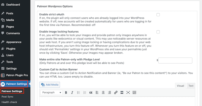 O plugin Patron Plugin Pro da CodeBard The Patron Plugin Pro plugin from CodeBard