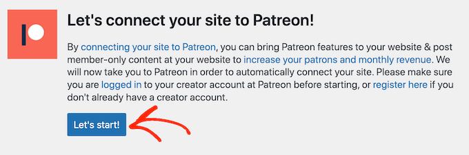 Conectando um site WordPress ao Patreon Connecting a WordPress website to Patreon