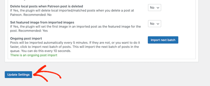 Atualizando suas configurações do Patreon usando o Patron Pro Plugin Updating your Patreon settings using the Patron Pro Plugin