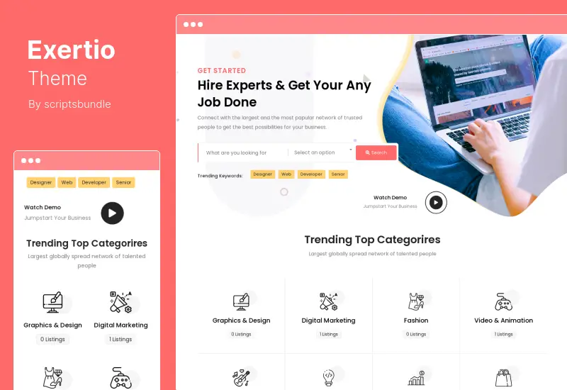 Exertio Theme – Freelance Marketplace WordPress Theme