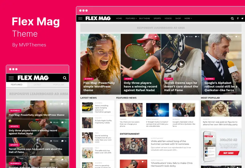 Flex Mag Theme - Tema WordPress responsivo para notícias