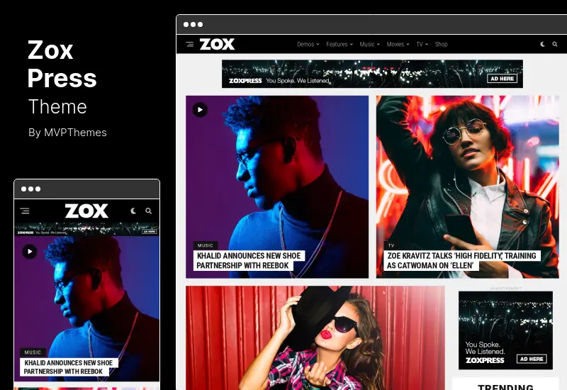 ZoxPress Theme - O tema WordPress de notícias tudo-em-um