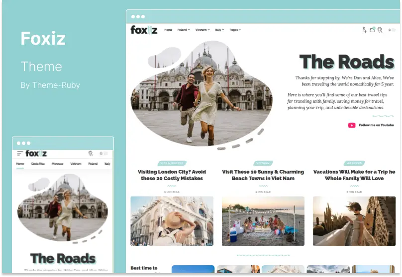 Foxiz Theme - Notícias de jornais e revistas Tema WordPress