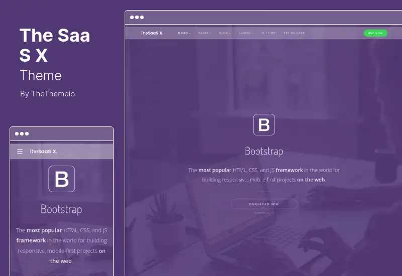 Tema TheSaaS X: tema WordPress reattivo per SaaS, startup e aziende