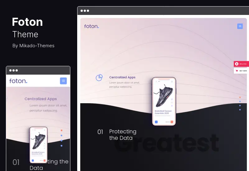 Tema Foton - Tema WordPress per la pagina di destinazione del software e dell'app