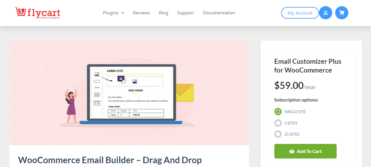 Personalizador de e-mail WooCommerce com criador de e-mail de arrastar e soltar - o melhor personalizador de e-mail WooCommerce