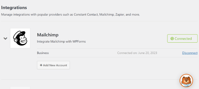 Voir Connexion Mailchimp See Mailchimp connection